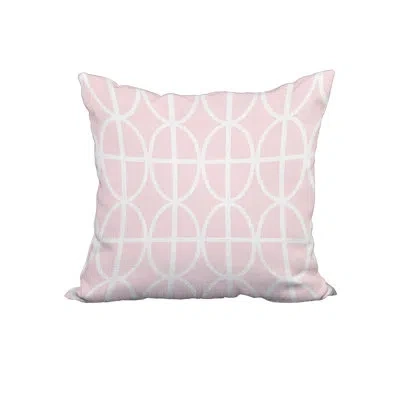 E By Design Ovals Square Pillow Cover & Insert In Pink