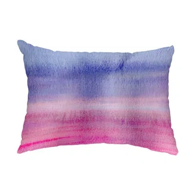 E By Design Painted Sunset Outdoor Rectangular Pillow Cover & Insert In Pink