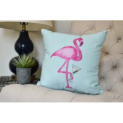 E By Design Palm Beach Square Pillow Cover And Insert In Aqua