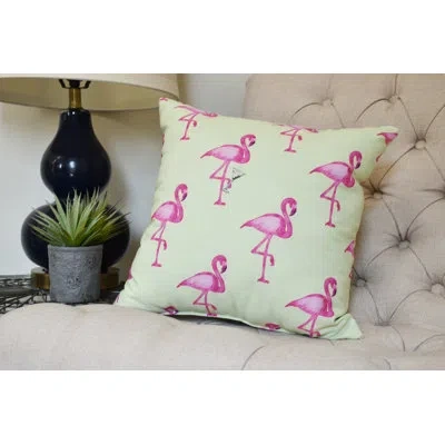 E By Design Palm Beach Square Pillow Cover And Insert In Green