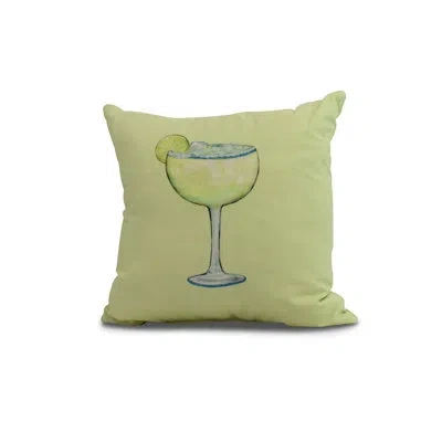 E By Design Palm Beach Square Pillow Cover And Insert In Light Green