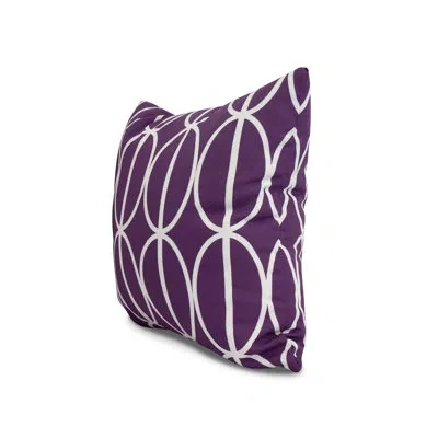 E By Design Palm Beach Square Pillow Cover & Insert In Purple