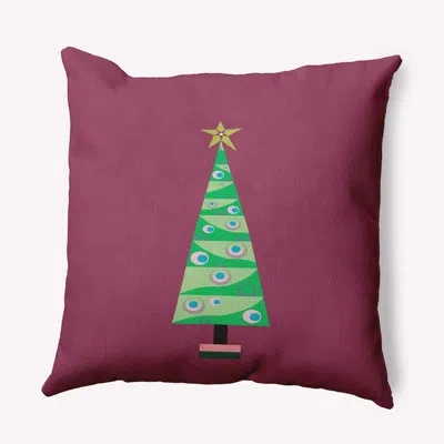 E By Design Patchwork Polyester Indoor/outdoor Throw Pillow In Purple;purple