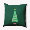 E By Design Patchwork Polyester Throw Pillow In Green