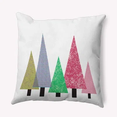 E By Design Patchwork Polyester Throw Pillow In Green