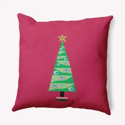 E By Design Patchwork Polyester Throw Pillow In Pink