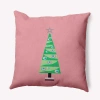 E By Design Patchwork Polyester Throw Pillow In Pink