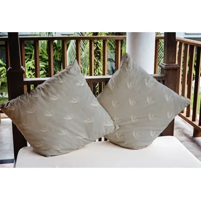 E By Design Pattern Indoor/outdoor Throw Pillow In Gray