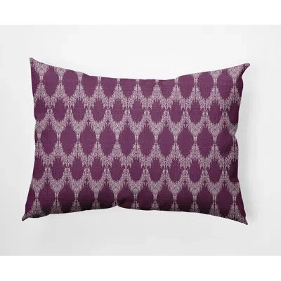E By Design Peace Outdoor Rectangle Lumbar Pillow In Purple