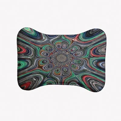 E By Design Peacock Bone Shape Pet Feeding Placemat In Gray