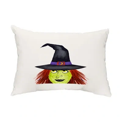 E By Design Peek A Boo Witch Indoor/outdoor Lumbar Pillow
