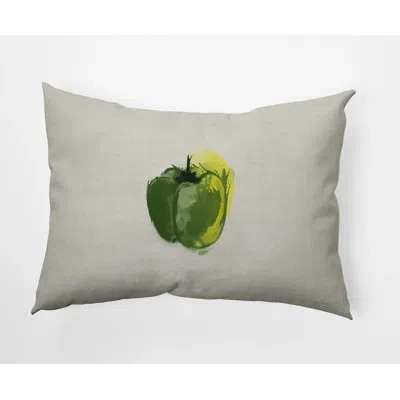 E By Design Peppe Outdoor Rectangular Pillow Cover & Insert In Green