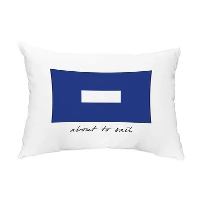 E By Design Phrase Text Indoor/outdoor Lumbar Pillow