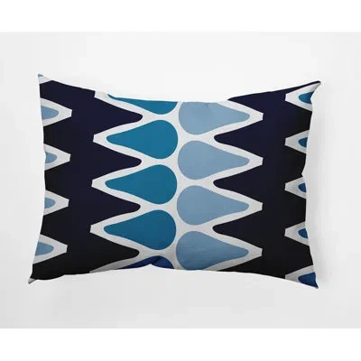 E By Design Picks Outdoor Rectangular Pillow Cover & Insert In Navy