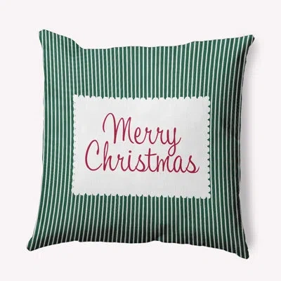 E By Design Polyester Indoor/outdoor Pillow Cover & Insert In Green