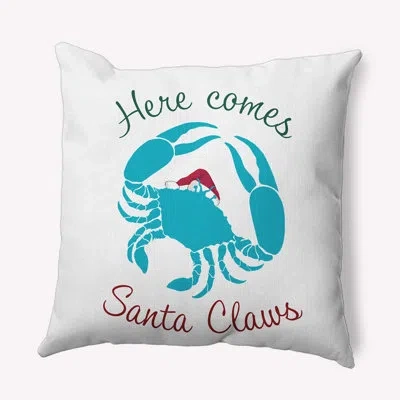 E By Design Polyester Indoor/outdoor Throw Pillow In Blue