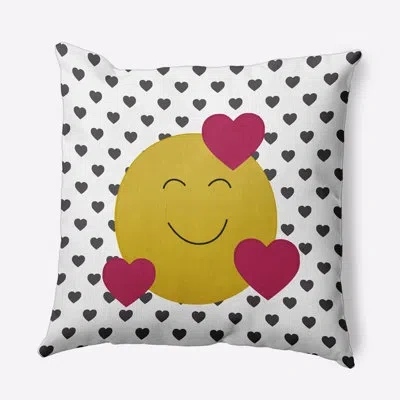 E By Design Polyester Indoor/outdoor Throw Pillow In Gray