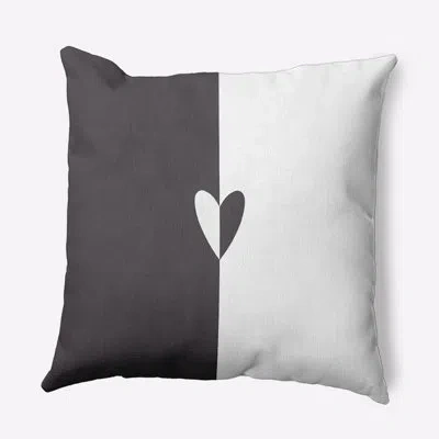 E By Design Polyester Indoor/outdoor Throw Pillow In Gray