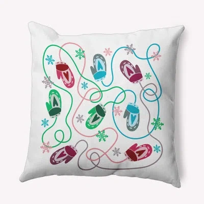 E By Design Polyester Indoor/outdoor Throw Pillow In Green