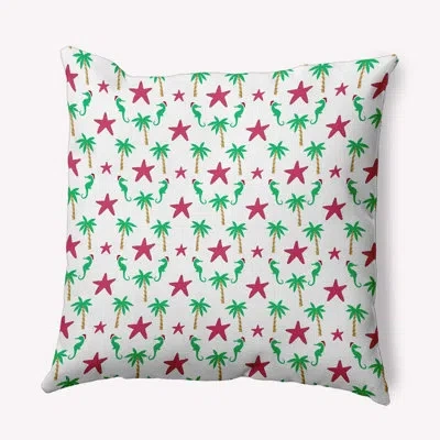 E By Design Polyester Indoor/outdoor Throw Pillow In Pink