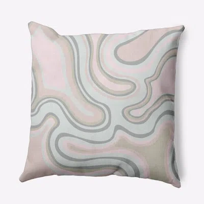 E By Design Polyester Indoor/outdoor Throw Pillow In Pink