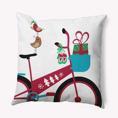 E By Design Polyester Indoor/outdoor Throw Pillow In Pink