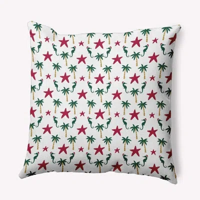 E By Design Polyester Indoor/outdoor Throw Pillow In Pink