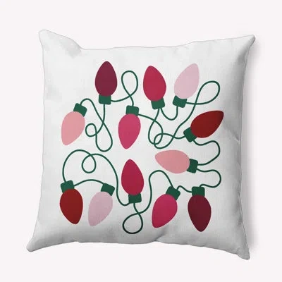 E By Design Polyester Indoor/outdoor Throw Pillow In Pink;pink