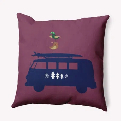 E By Design Polyester Indoor/outdoor Throw Pillow In Purple