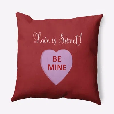 E By Design Polyester Indoor/outdoor Throw Pillow In Red