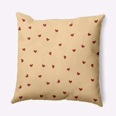 E By Design Polyester Indoor/outdoor Throw Pillow In Red