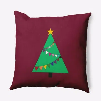 E By Design Polyester Indoor/outdoor Throw Pillow In Red;red