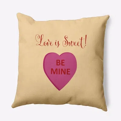 E By Design Polyester Indoor/outdoor Throw Pillow In Yellow