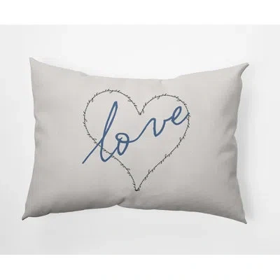 E By Design Polyester Lumbar Rectangular Indoor/outdoor Pillow Cover & Insert