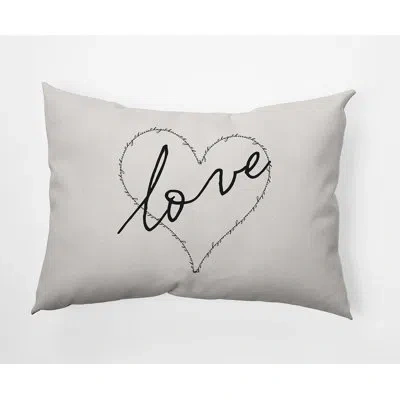 E By Design Polyester Lumbar Rectangular Indoor/outdoor Pillow Cover & Insert