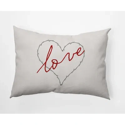 E By Design Polyester Lumbar Rectangular Indoor/outdoor Pillow Cover & Insert