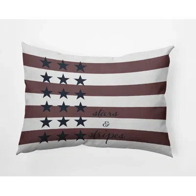 E By Design Polyester Lumbar Rectangular Indoor/outdoor Pillow Cover & Insert