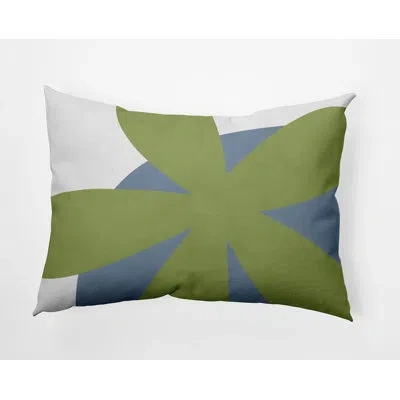 E By Design Polyester Lumbar Rectangular Indoor/outdoor Pillow Cover & Insert In Apple Green