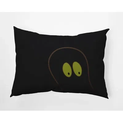 E By Design Polyester Lumbar Rectangular Indoor/outdoor Pillow Cover & Insert In Black
