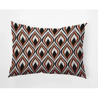 E By Design Polyester Lumbar Rectangular Indoor/outdoor Pillow Cover & Insert By  In Black