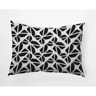 E By Design Polyester Lumbar Rectangular Indoor/outdoor Pillow Cover & Insert By  In Black