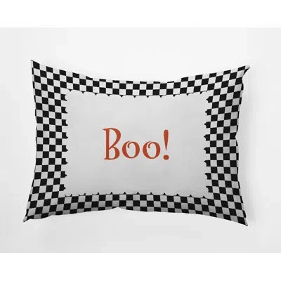 E By Design Polyester Lumbar Rectangular Indoor/outdoor Pillow Cover & Insert By  In Black