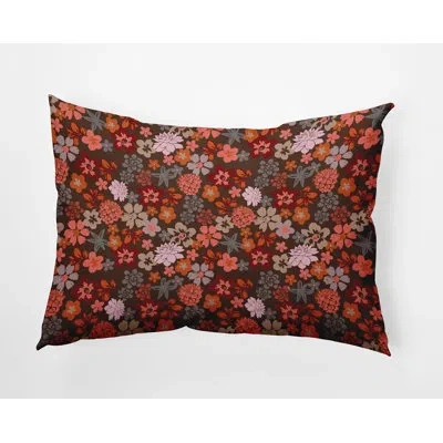E By Design Polyester Lumbar Rectangular Indoor/outdoor Pillow Cover & Insert By  In Brown