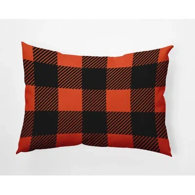 E By Design Polyester Lumbar Rectangular Indoor/outdoor Pillow Cover & Insert By  In Harvest Orange,black