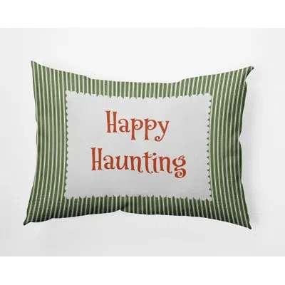 E By Design Polyester Lumbar Rectangular Indoor/outdoor Pillow Cover & Insert By  In Scallion
