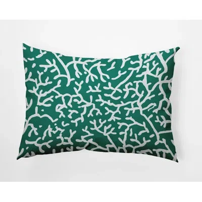 E By Design Polyester Lumbar Rectangular Indoor/outdoor Pillow Cover & Insert In Kelly Green