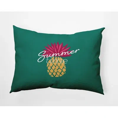 E By Design Polyester Lumbar Rectangular Indoor/outdoor Pillow Cover & Insert In Kelly Green
