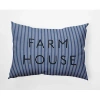 E By Design Polyester Lumbar Rectangular Indoor/outdoor Pillow Cover & Insert In Navy