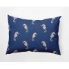 E By Design Polyester Lumbar Rectangular Indoor/outdoor Pillow Cover & Insert In Navy Blue