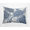 E By Design Polyester Lumbar Rectangular Indoor/outdoor Pillow Cover & Insert In Navy Blue